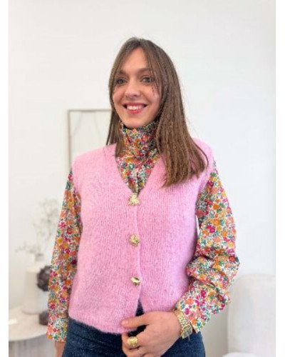 Pull sans manche - Rose baby