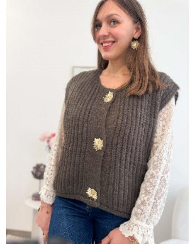 Gilet sans manches - Marron 