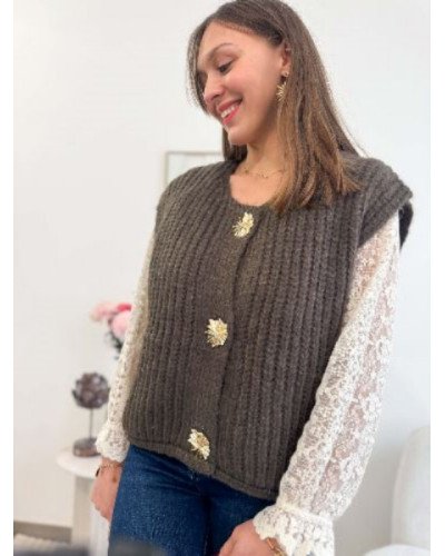 Gilet sans manches - Marron 