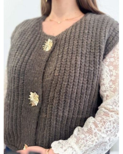 Gilet sans manches - Marron 