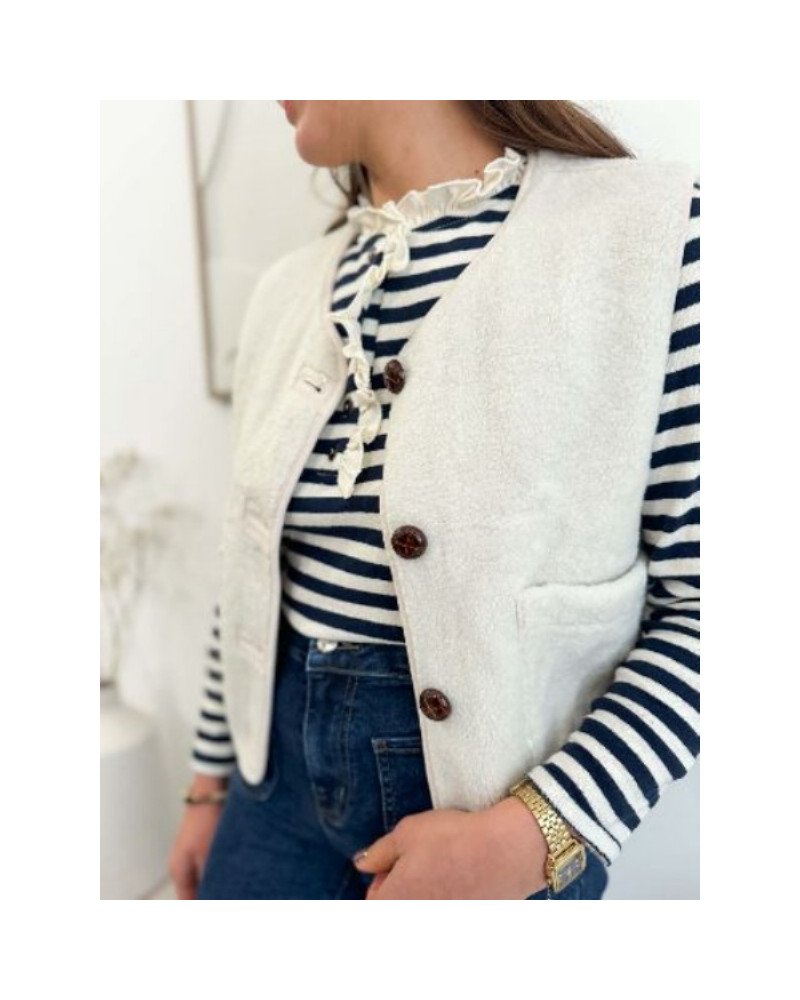 Veste écru réversible