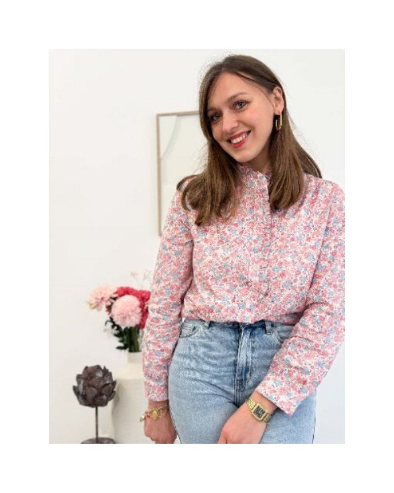 Chemisier style liberty rose