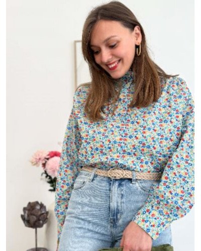 Chemisier col victorien style liberty