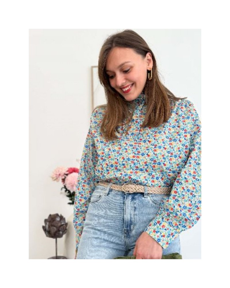 Chemisier col victorien style liberty