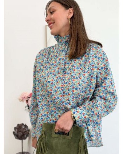 Chemisier col victorien style liberty