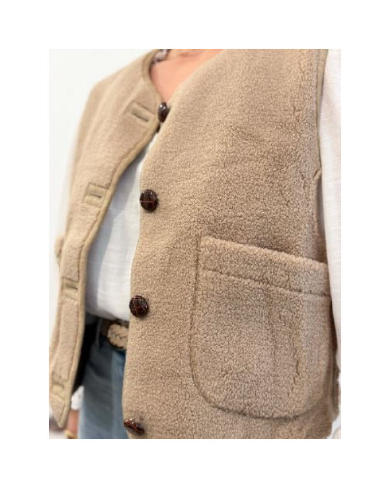Veste réversible taupe