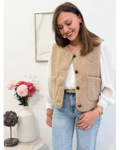 Veste réversible taupe