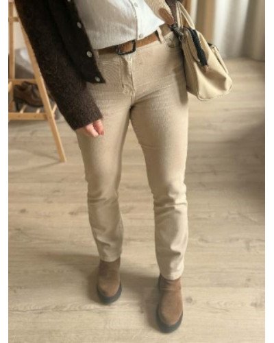 Jean beige coupe droite