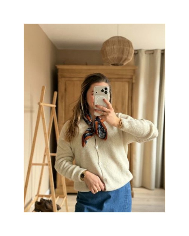 Gilet maille beige made in italy