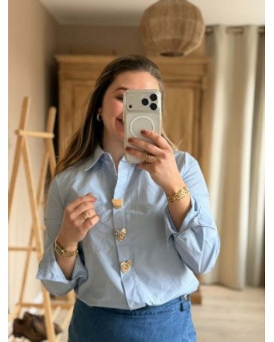 Chemise bleu ciel - Love