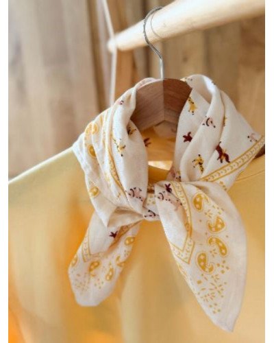 Foulard indien Teckel écru