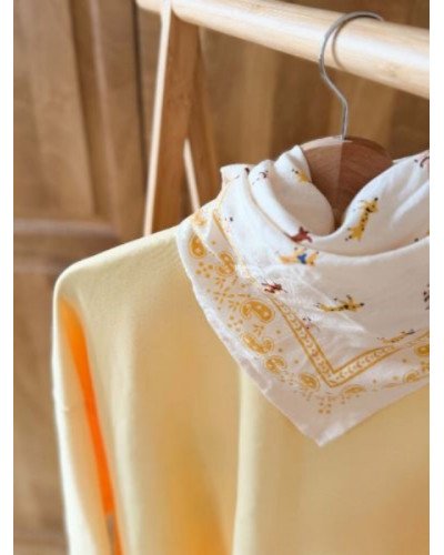 Foulard indien Teckel écru