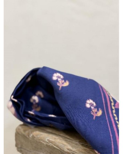 Foulard indien nur violine indigo