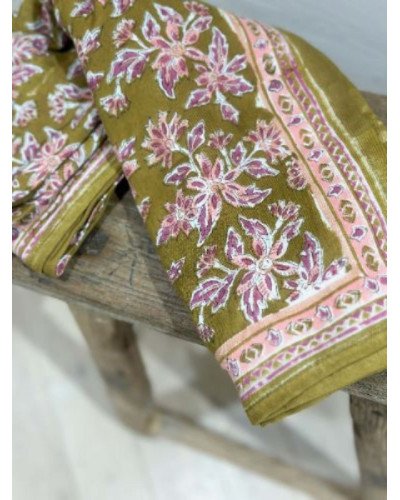Foulard indien -  Arya olive