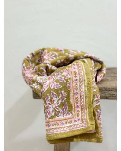 Foulard indien -  Arya olive