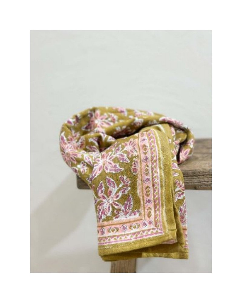 Foulard indien -  Arya olive