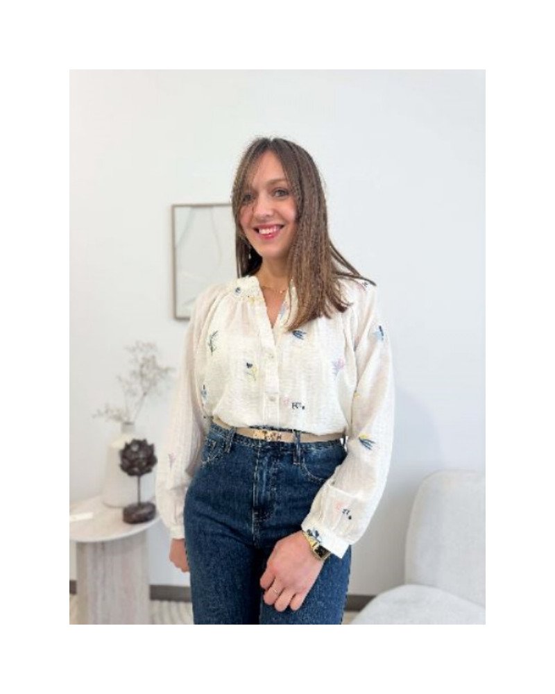 Chemisier avec broderie fun et colorée – Style original et tendance