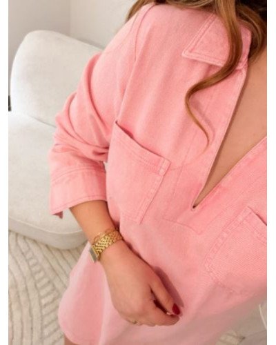 Robe en jean rose – Style féminin et tendance