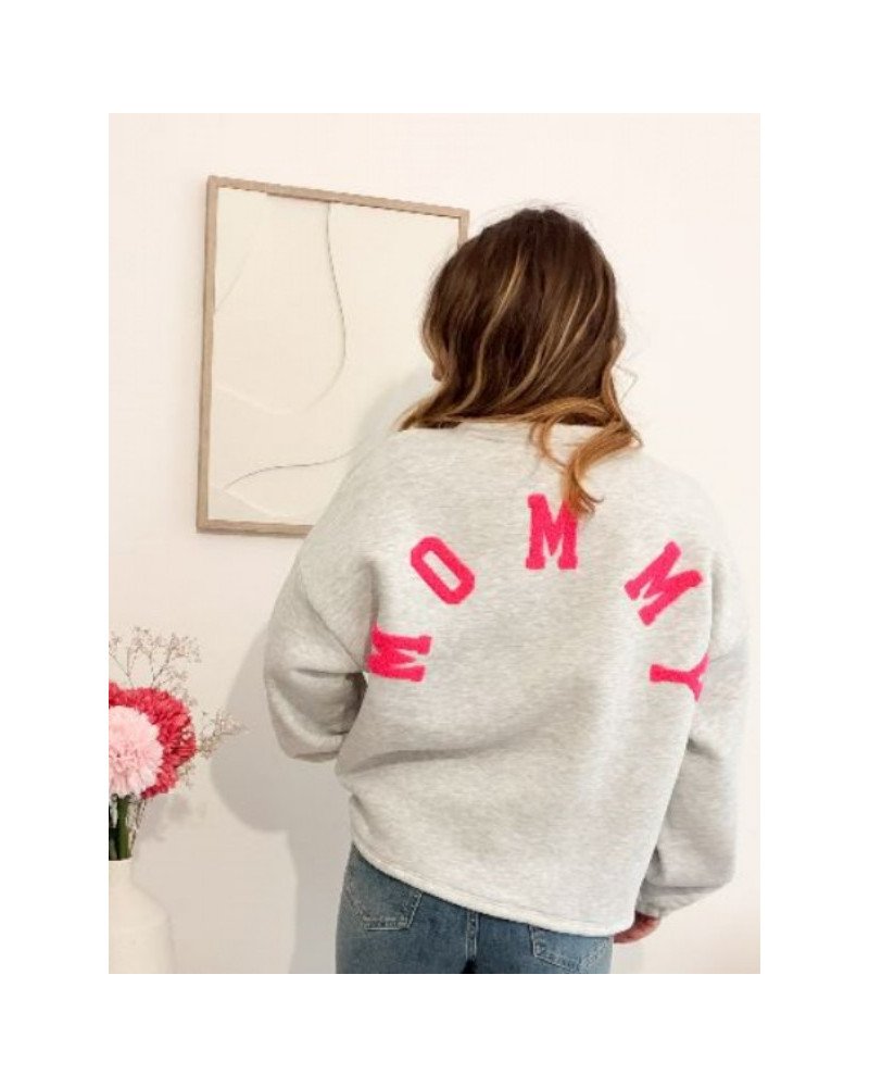Sweat oversize MOMMY fuchsia – Style audacieux et confortable