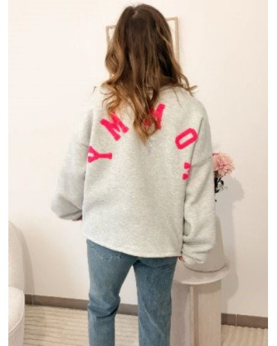 Sweat oversize MOMMY fuchsia – Style audacieux et confortable