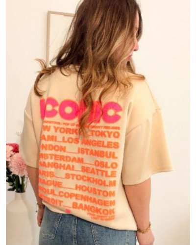 T-shirt ICONIC beige – Style casual et moderne