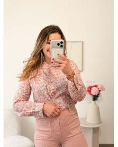 Chemise liberty - Rose et bleu