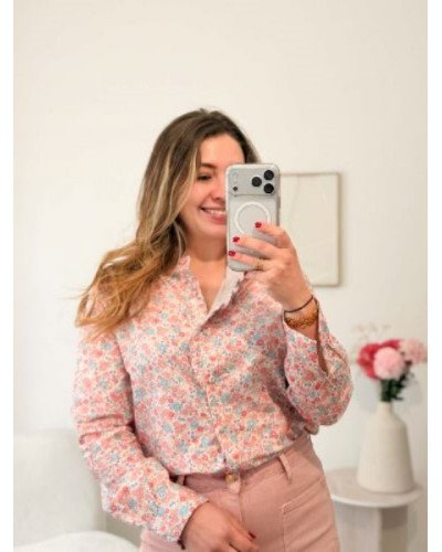 Chemise liberty - Rose et bleu