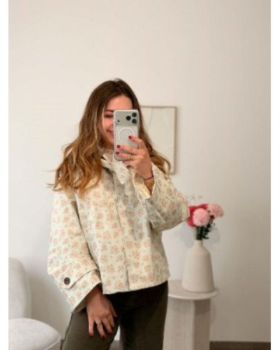 Imper à fleurs - Capuche reversible