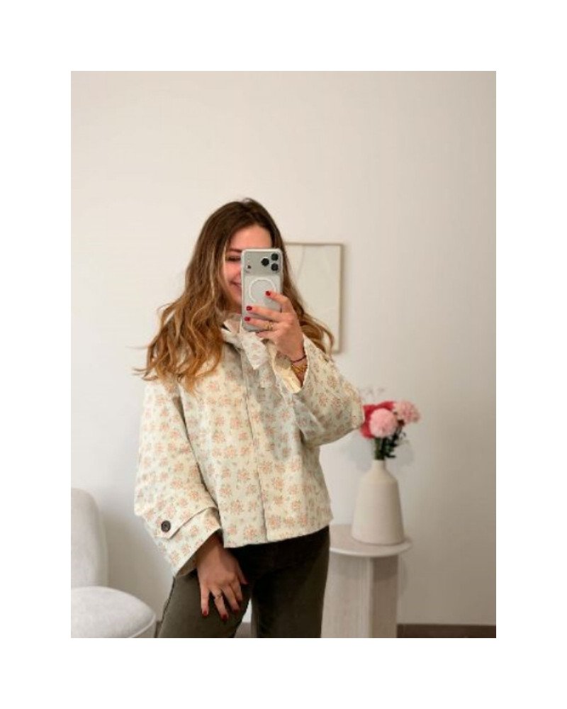 Imper à fleurs - Capuche reversible