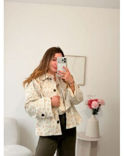 Imper à fleurs - Capuche reversible