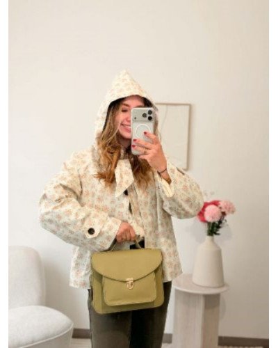 Imper à fleurs - Capuche reversible