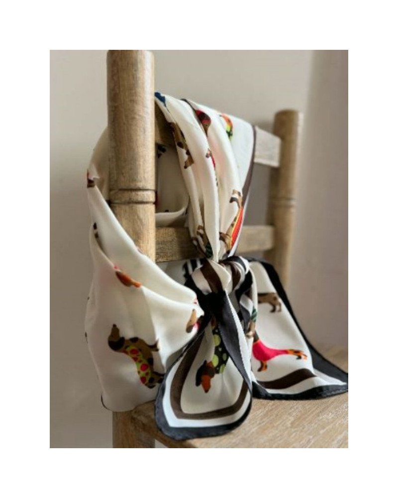 Foulard carré Teckel 