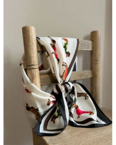 Foulard carré Teckel 
