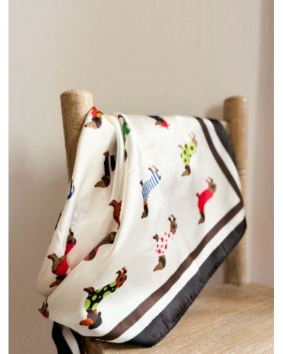 Foulard carré Teckel 