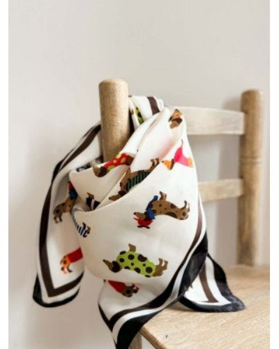 Foulard carré Teckel 