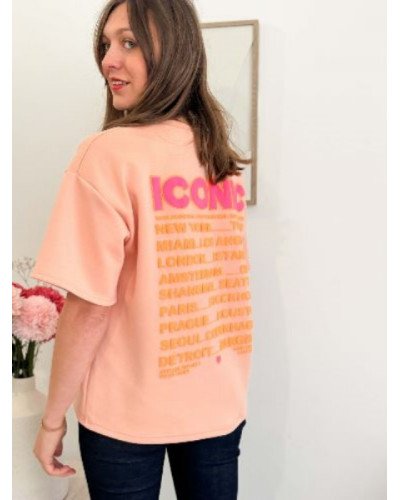 T-shirt ICONIC - Saumon
