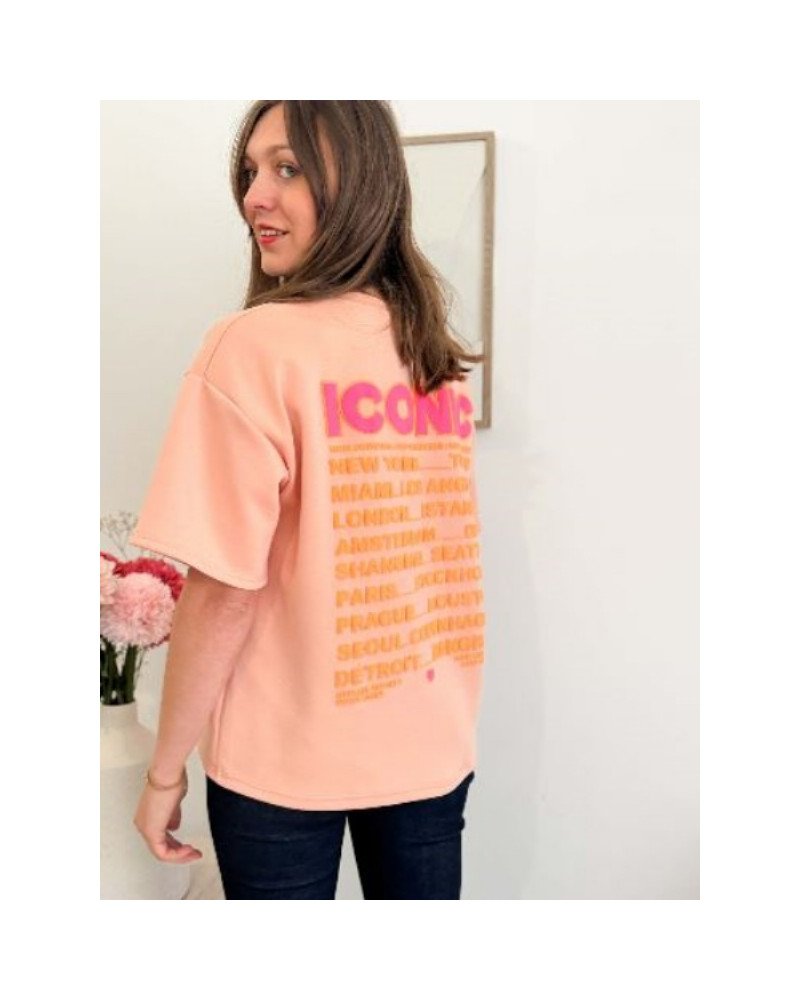 T-shirt ICONIC - Saumon
