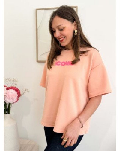 T-shirt ICONIC - Saumon