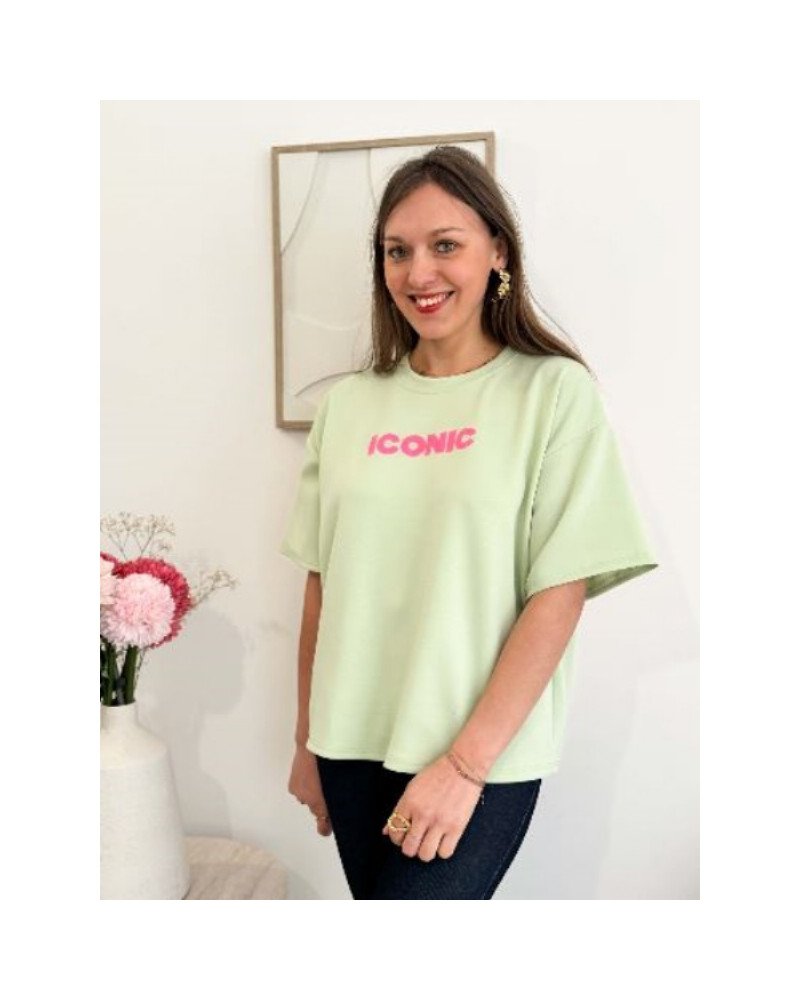 T-shirt ICONIC - Vert pastel