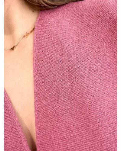 Top croisé - Vieux rose