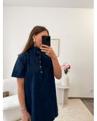 Robe jeans bleu marine