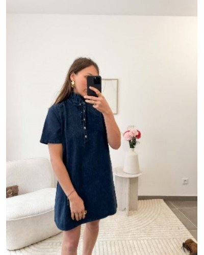 Robe jeans bleu marine