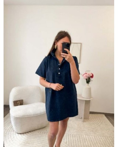 Robe jeans bleu marine