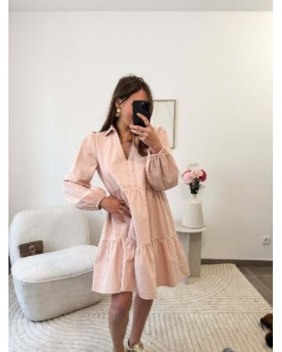 Robe jean rose pâle
