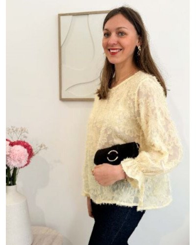 Blouse jaune fluide