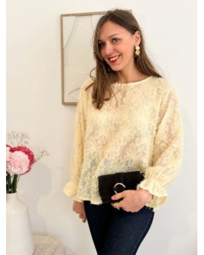 Blouse jaune fluide