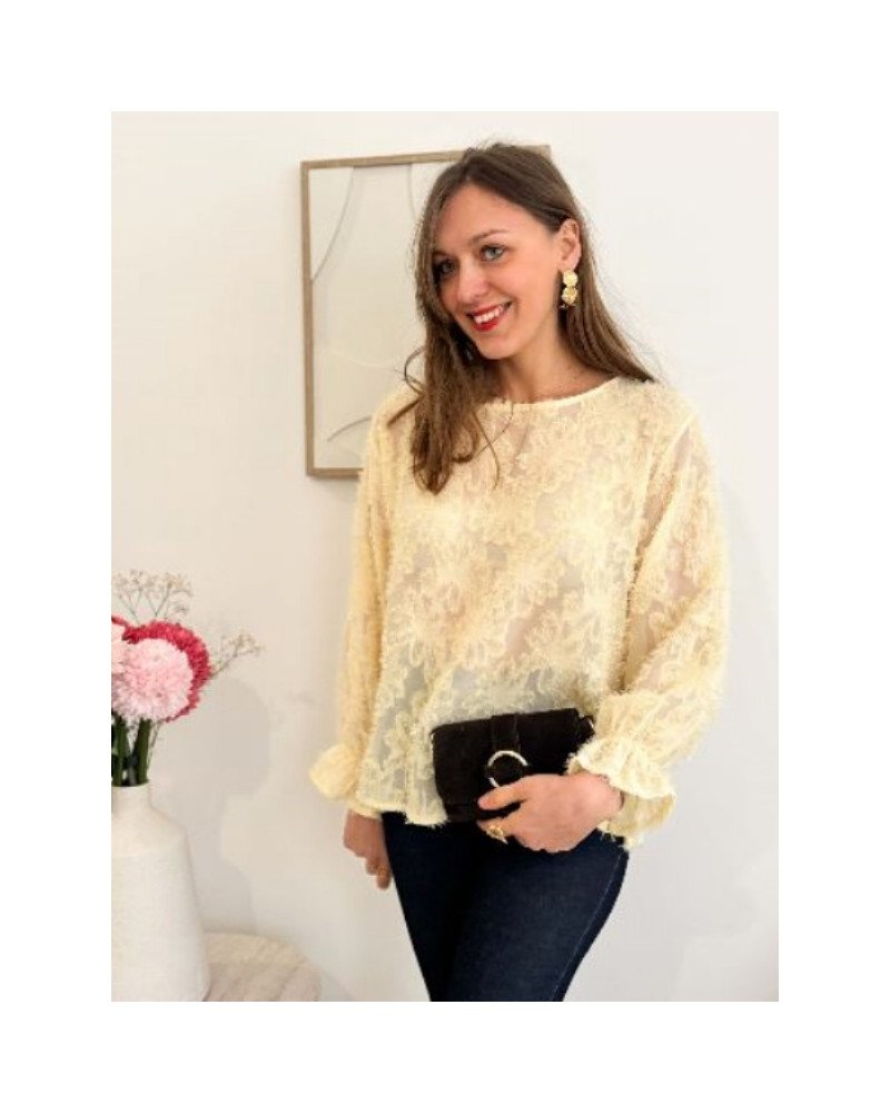 Blouse jaune fluide