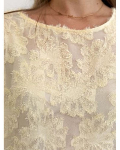 Blouse jaune fluide