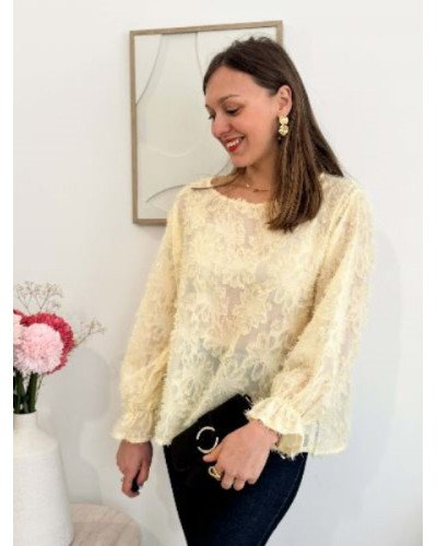 Blouse jaune fluide