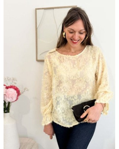 Blouse jaune fluide